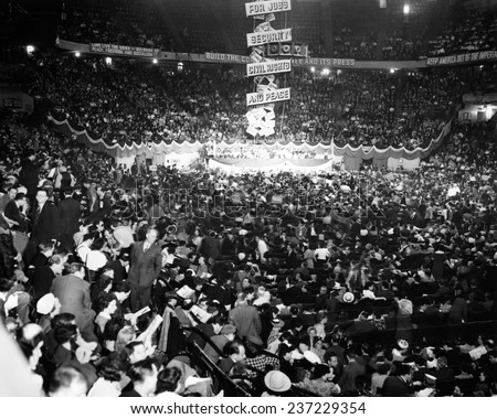 Communist Party Nominating Convention Gathered in Madison Square Garden they nominated Earl Browder for President.
