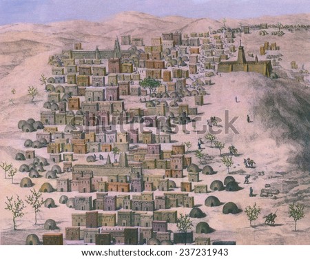 First European image of the African city Timbuktu by Ren_-Auguste Caillie (1799- 1838) Caillie was the first European to return from Timbuktu described in THE UNVEILING OF TIMBUCTOO.