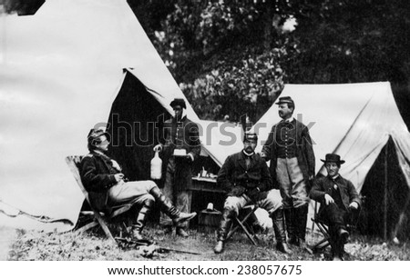 American Civil War: A group of Union officers c 1861