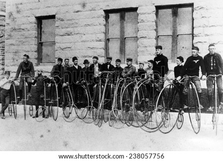 Bicyclers 1890s Each bet they would make it to Santa Monica from Los Angeles City Hall without falling off