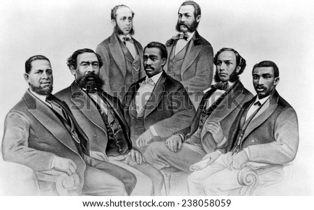 Black Congressmen during Reconstruction. Early 1870s.