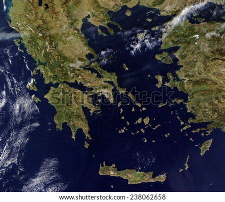 GREECE Images of Greece and Turkey taken by NASA\'s Terra and Aqua satellites in 2002