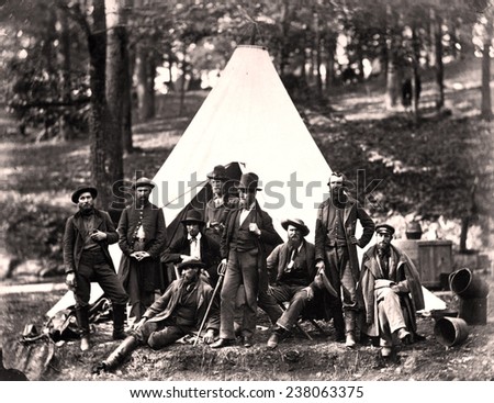 The Civil War, Scouts and guides to the Army of the Potomac, photograph by Alexander Gardner, 1862.