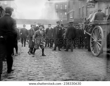 New York City, garbage collector\'s strike, photograph, November, 1911.