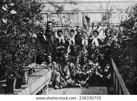 The Civil War, in the White House Conservatory during the Civil War, the Southern Plains delegation, Washington DC, photograph by Mathew B. Brady, March 27, 1863.