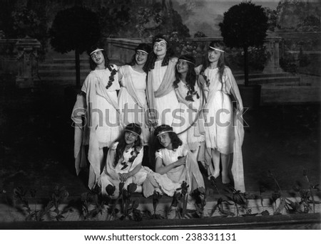 High school play,\'Miss Mackay\'s Pageant Children of Sunshine and Shadow as presented at Washington Irving High School, New York, photograph by Lewis Wickes Hine, June 5, 1916