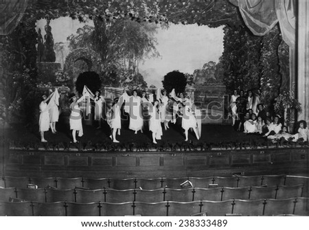 High school play,\'Miss Mackay\'s Pageant Children of Sunshine and Shadow as presented at Washington Irving High School, New York, photograph by Lewis Wickes Hine, June 5, 1916