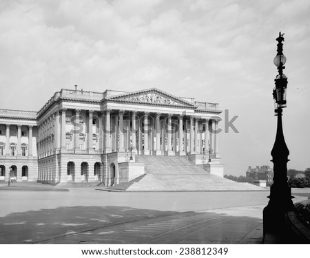 US Capitol. Senate Wing of United States Capitol, Washington, D.C. ca. 1900