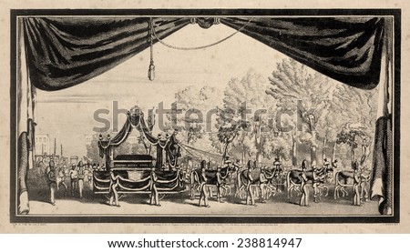Zachary Taylor. Grand funeral pageant at New York July 23, 1850, in honor of the memory of Major General Zachary Taylor 12th president of the United States.