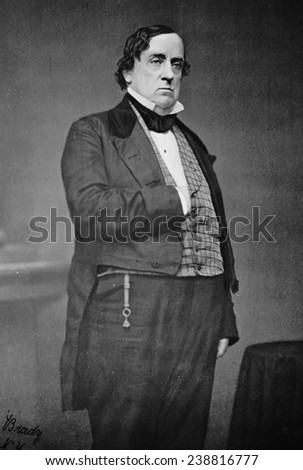 Lewis Cass, Democratic presidential candidate for 1848. Secretary of War for Andrew Jackson, he implemented the Indian Removal Act. ca. 1850s. Mathhew Brady Studio