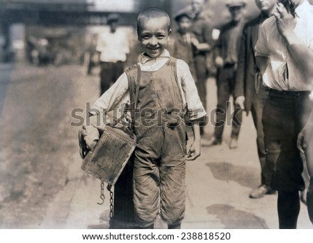 Child labor, Bootblack near Trinity Church, New York City. photograph by Lewis Wickes Hine, July, 1924