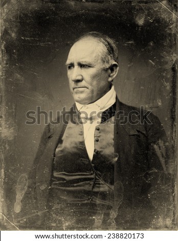 Sam Houston, Democratic Senator from Texas. half plate daguerreotype, gold toned, ca. 1848