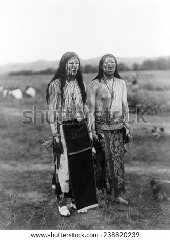 Cheyenne Sun dance pledgers-- Oklahoma. Photo by Edward Curtis c 1910.