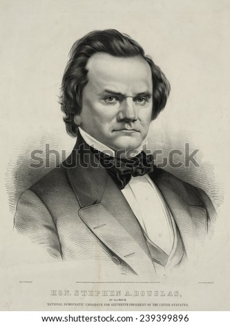 Stephen Douglas (1813-1861) was the leading Democratic candidate for the Presidency in 1860 and could have won if the Southern Democrats had not split and run John Breckenridge.