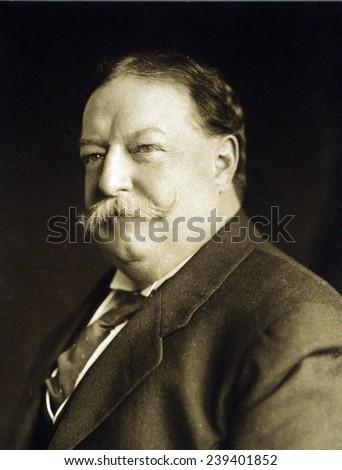 President William Taft (1857-1930) in a portrait made on March 11, 1909, just after his inauguration to the US presidency.