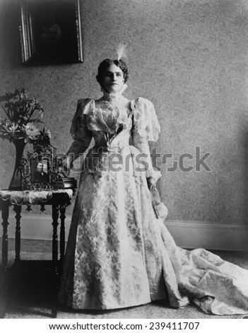 First Lady, Ida Saxton McKinley (1847-1907). February 1897 portrait by Frances Benjamin Johnston.