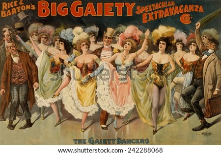 Rice and Barton\'s \'Big Gaiety Spectacular Extravaganza Company.\' 1899 Poster