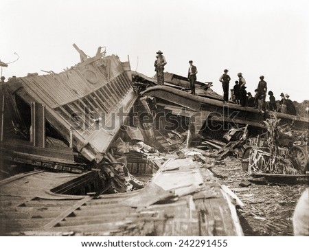 1887 Great Chatsworth train wreck, killed over 80 of the 700 vacationers enroute to Niagara falls. August 10, 1887.