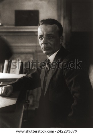 Theodore Roosevelt Jr. (1887-1944), at age 34, embarking on a national political career with his appointment as Assistant Secretary of the Navy. March 10, 1921.