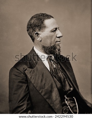 Hiram Revels (1822-1901) was the first of only four African Americans to serve in the U.S. Senate. In 1870 he was elected to finish the term of former Confederate president Jefferson Davis.