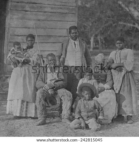 African American slave family representing five generations all born on the plantation of J. J. Smith, Beaufort, South Carolina.