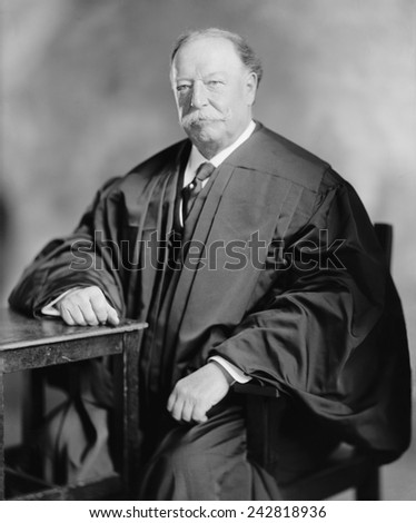 William Howard Taft (1857-1930), tenth Chief Justice of the United States Supreme Court from 1921 through 1930. The former one-term Republican president was appointed by Warren Harding.