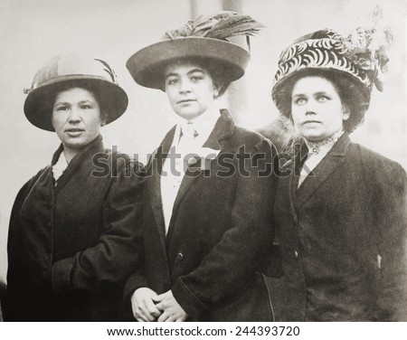Portuguese mill girls who worked in the Lowell Massachusetts mills. Ca. 1910-15.