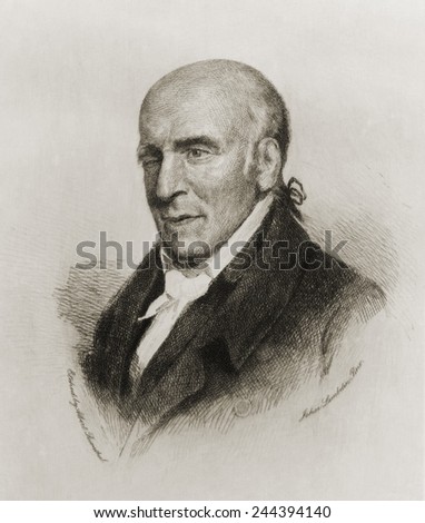 Stephen Girard 1750-1831 was a French-American philanthropist and banker. 1903 etching by Albert Rosenthal 1863-1939 after Albert Lambdin. Ca. 1800.