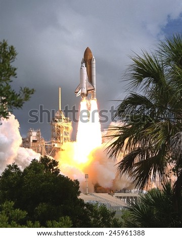 Space shuttle Endeavour launch was the 57th Space Shuttle mission. June 21,1993.