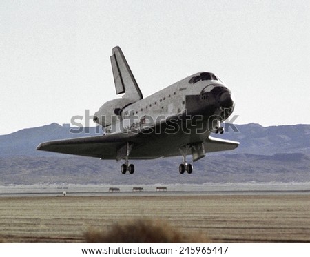 Space shuttle Atlantis landing at Edwards Air Force Base in California. Sept. 17, 2006.