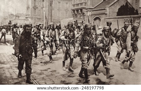 French North Africa were fierce fighters in World War 1. 1914-18. Army of Africa soldiers from Algeria, Tunisia and Morocco included indigenous people and white French colonials.