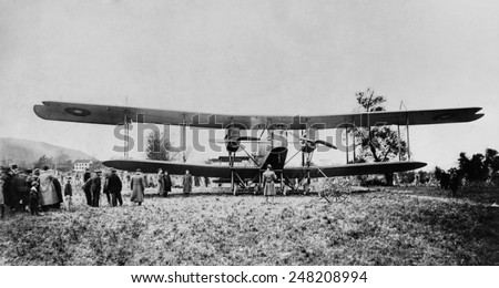 American Langley night bombing airplane displayed on Oct. 15, 1918.