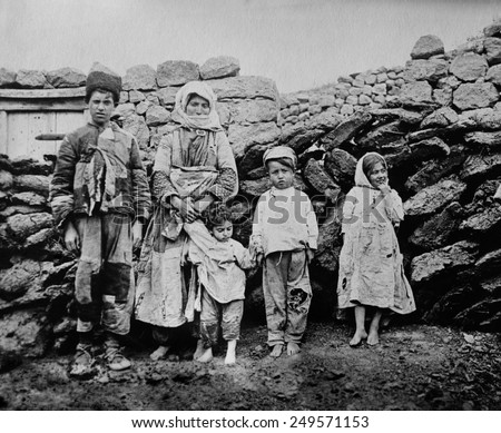 Remnant of Armenian family during the WW1 era Genocide. Ca. 1915-19.