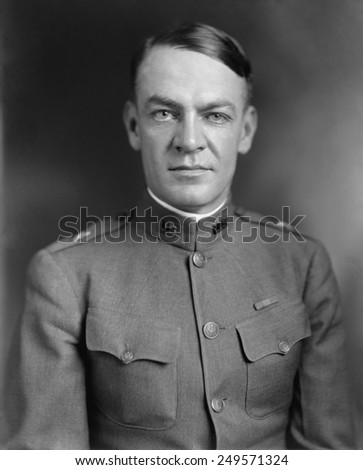 Gen. Hugh Johnson at the end of World War 1. Ca. 1919. He joined FDR\'s Brain Trust during the 1932 presidential election and drafted campaign speeches.