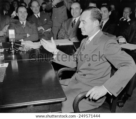 Edsel Ford before the Monopoly Committee, Dec. 5, 1938. He testified that the Ford Motor Company would have failed in its first year without patent protection.