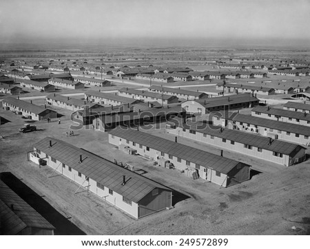 Granada War Relocation Center, the official name of a internment camp for Japanese Americans. During World War 2, the Colorado barracks was surrounded by barbed-wire fencing.
