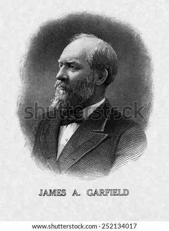 US Presidents. US President James Garfield.