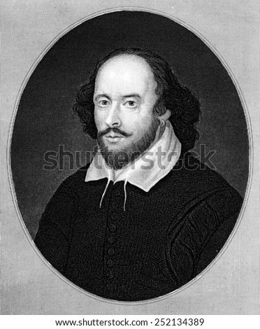 William Shakespeare (1564-1616), English poet and playwright, regarded as the greatest writer of the English language.