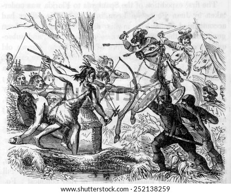 Ponce de Leon (1460?-1521), spanish explorer mortally wounded during battle with Native Americans in Florida, 1521