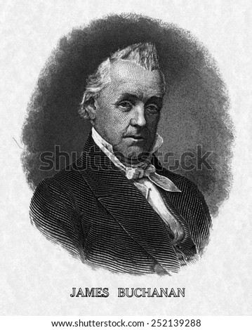 US Presidents. US President James Buchanan.