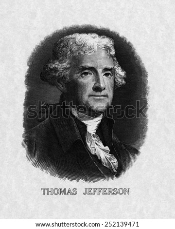 US Presidents. US President Thomas Jefferson.