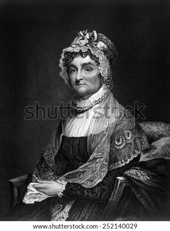Abigail Adams (1744-1818), American First Lady (1797-1801), engraving published in 1873