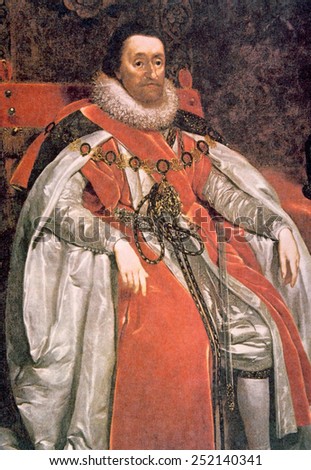 King James I (1566-1625), ruled England 1603-1625.