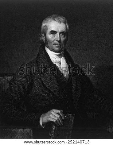 John Marshall (1755-1835), Supreme Court Chief Justice (1800-1835), engraving published 1859