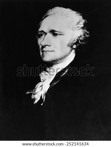 Alexander Hamilton (1755-1804), American politician, circa 1790s.