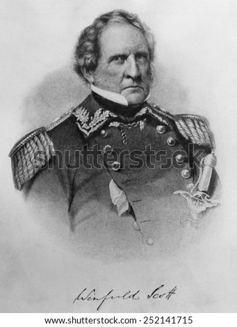 U.S. Army general Winfield Scott, (1786-1866), c. 1860's.