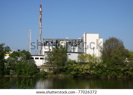 Food factory on river