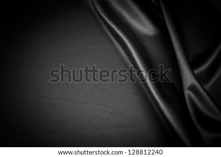luxurious black satin background close up