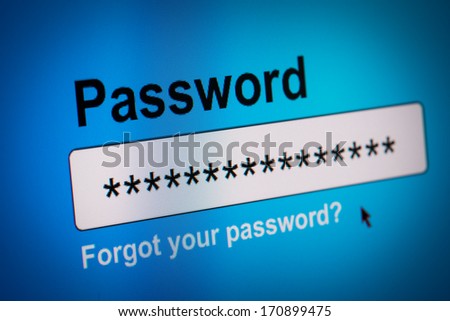 Closeup Of Password Box In Internet Browser