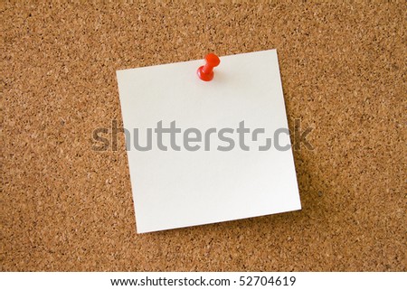 Leave a Message on the notice board. Corkboard background.